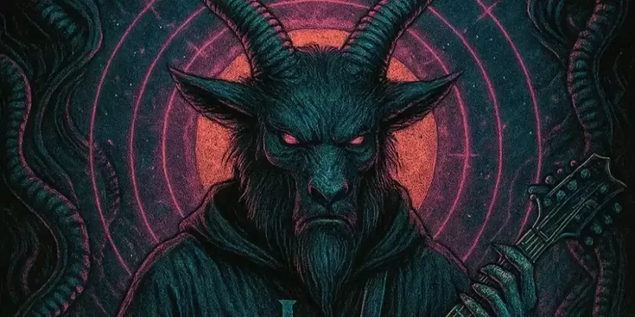 Malevolent 2025 - Goat face with guitar!