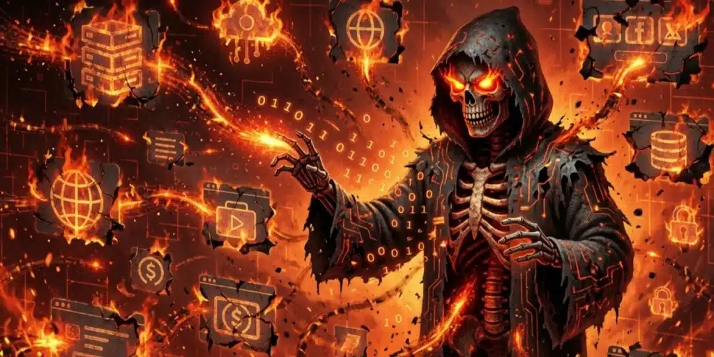 A Fiery Data Thief in Action